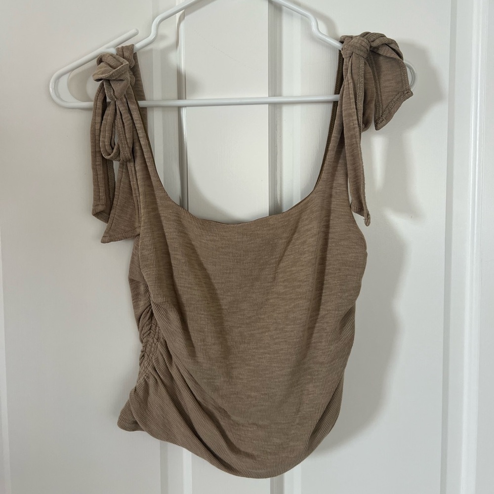 Free People Green Boulevard Top